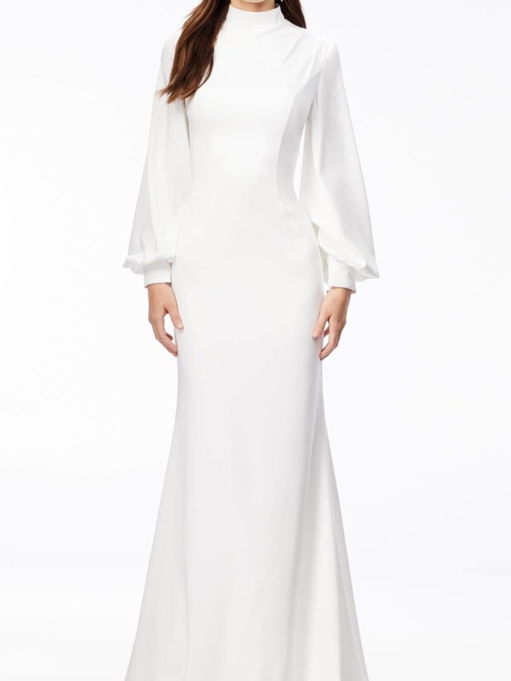 NWT Ashley Lauren 11219 Balloon Mother of the Bride White size 14